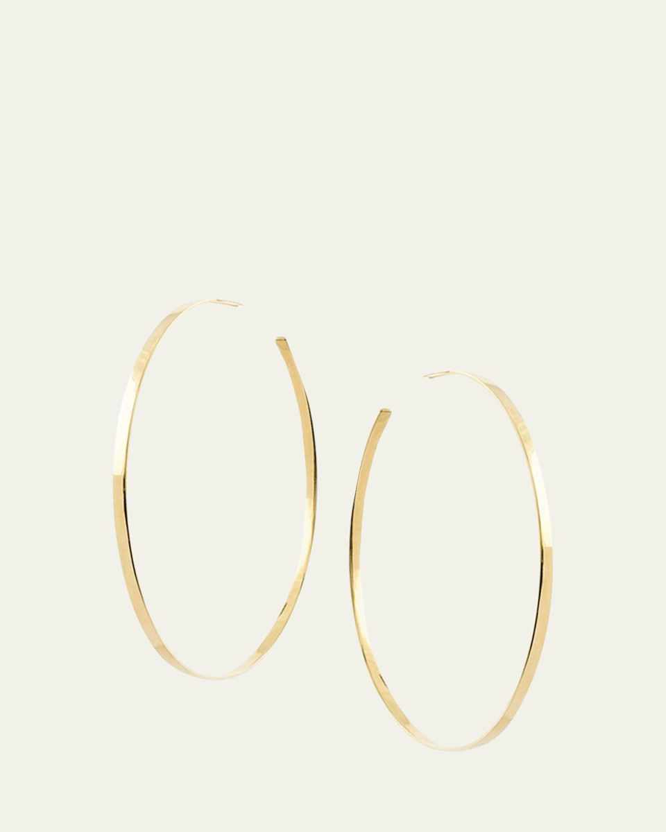 Large Sunrise Hoop Earrings in 14K Gold